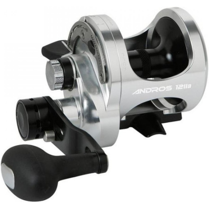 Катушка OKUMA Andros 5A 2 Speed, 6 подшипников, серебро/чёрный 48202
